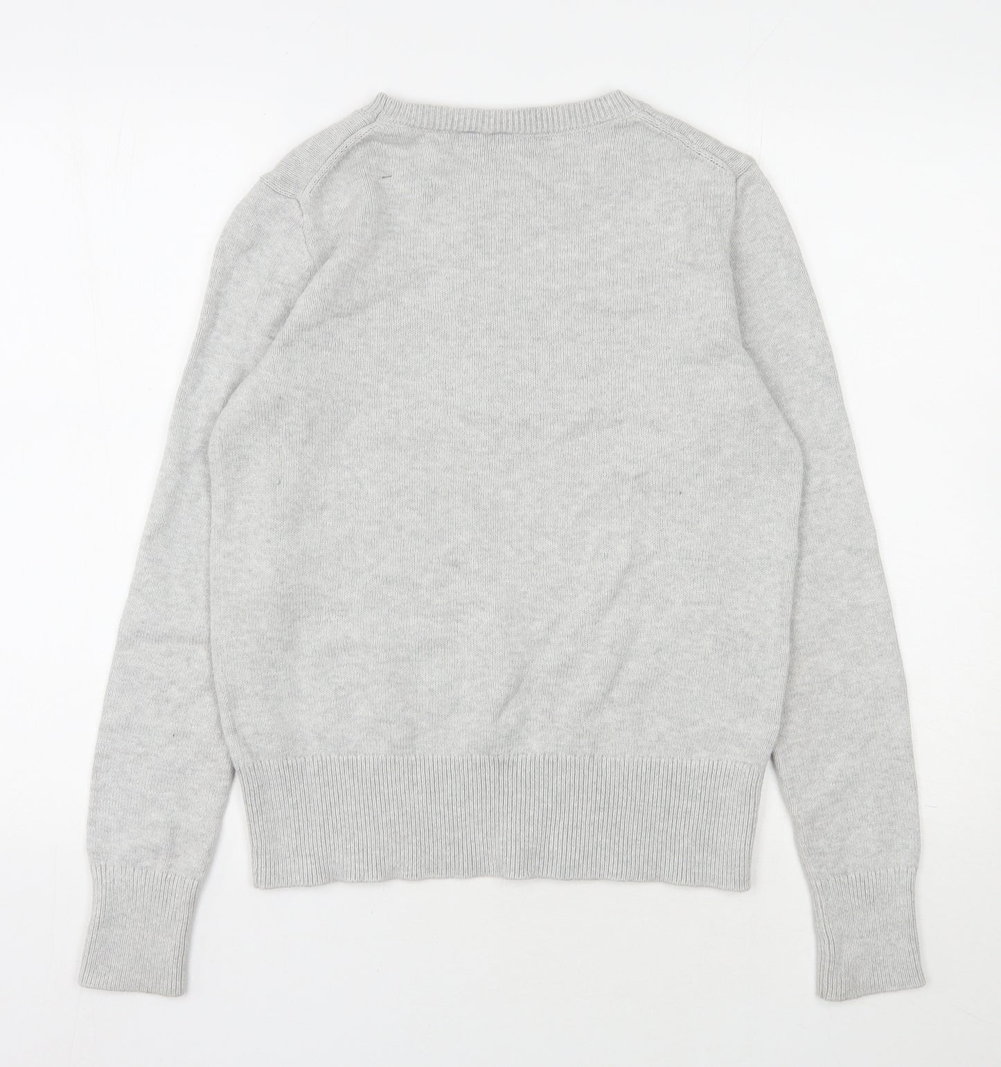 Gap Womens Grey Round Neck  Cotton Pullover Jumper Size M