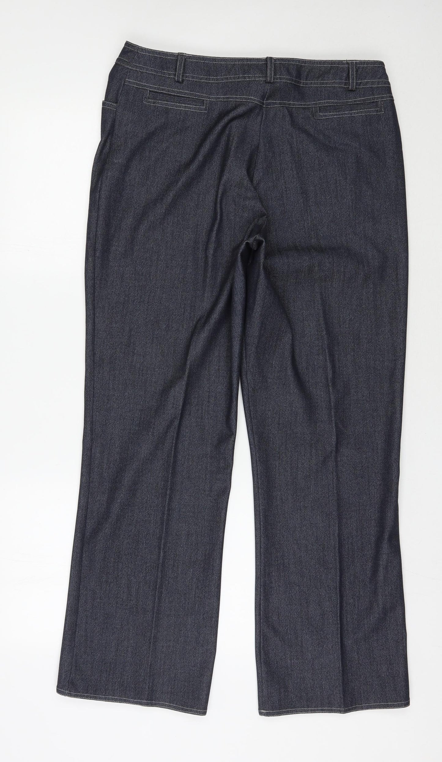 Klass Womens Blue  Polyester Trousers  Size 16 L30 in Regular Zip