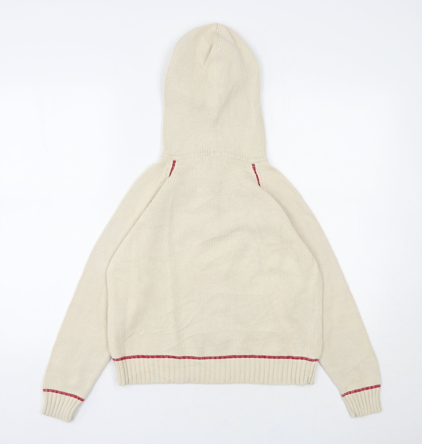 Marks and Spencer Womens Beige Round Neck  Cotton Pullover Jumper Size 12