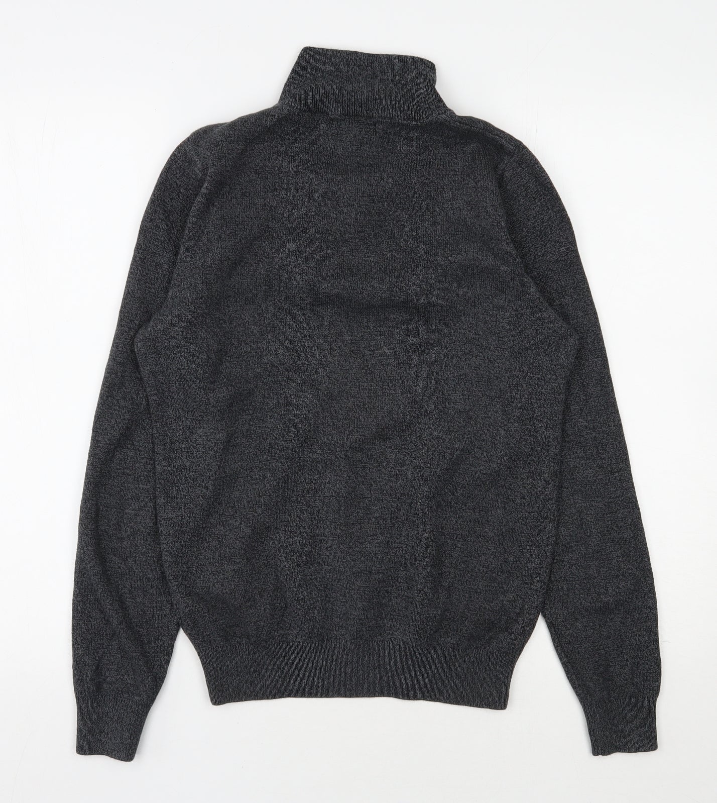 NEXT Mens Grey High Neck  Cotton Pullover Jumper Size XS