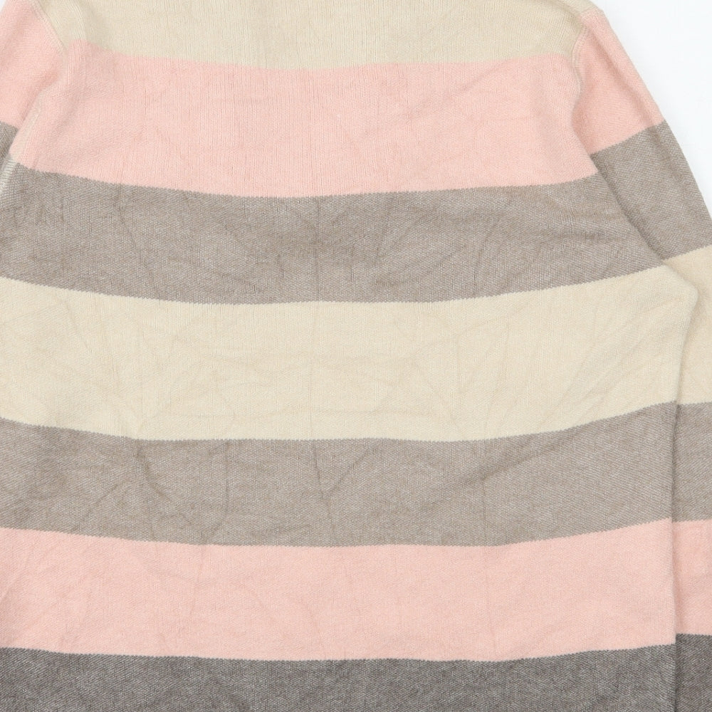 Rabe Womens Multicoloured Round Neck Striped Modal Pullover Jumper Size 12