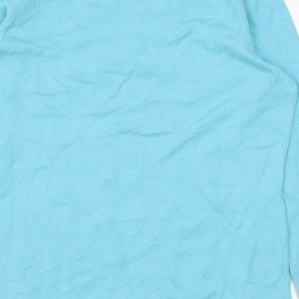 Banana Republic Womens Blue Round Neck  Cotton Pullover Jumper Size S