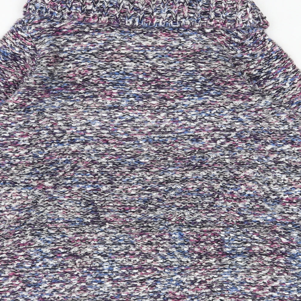 Bonmarché Womens Multicoloured Roll Neck  Acrylic Pullover Jumper Size 18