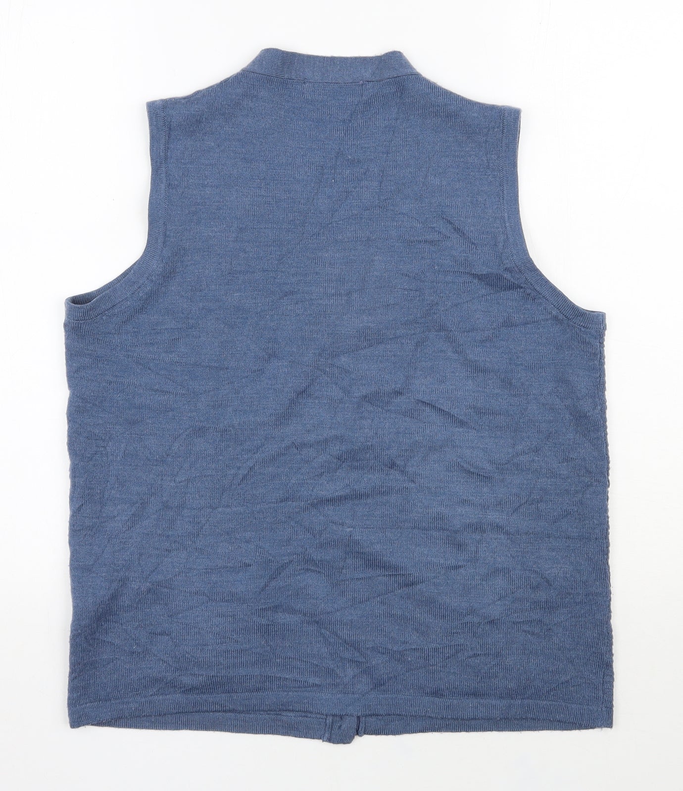 Honor Millburn  Womens Blue V-Neck  Acrylic Pullover Jumper Size 10