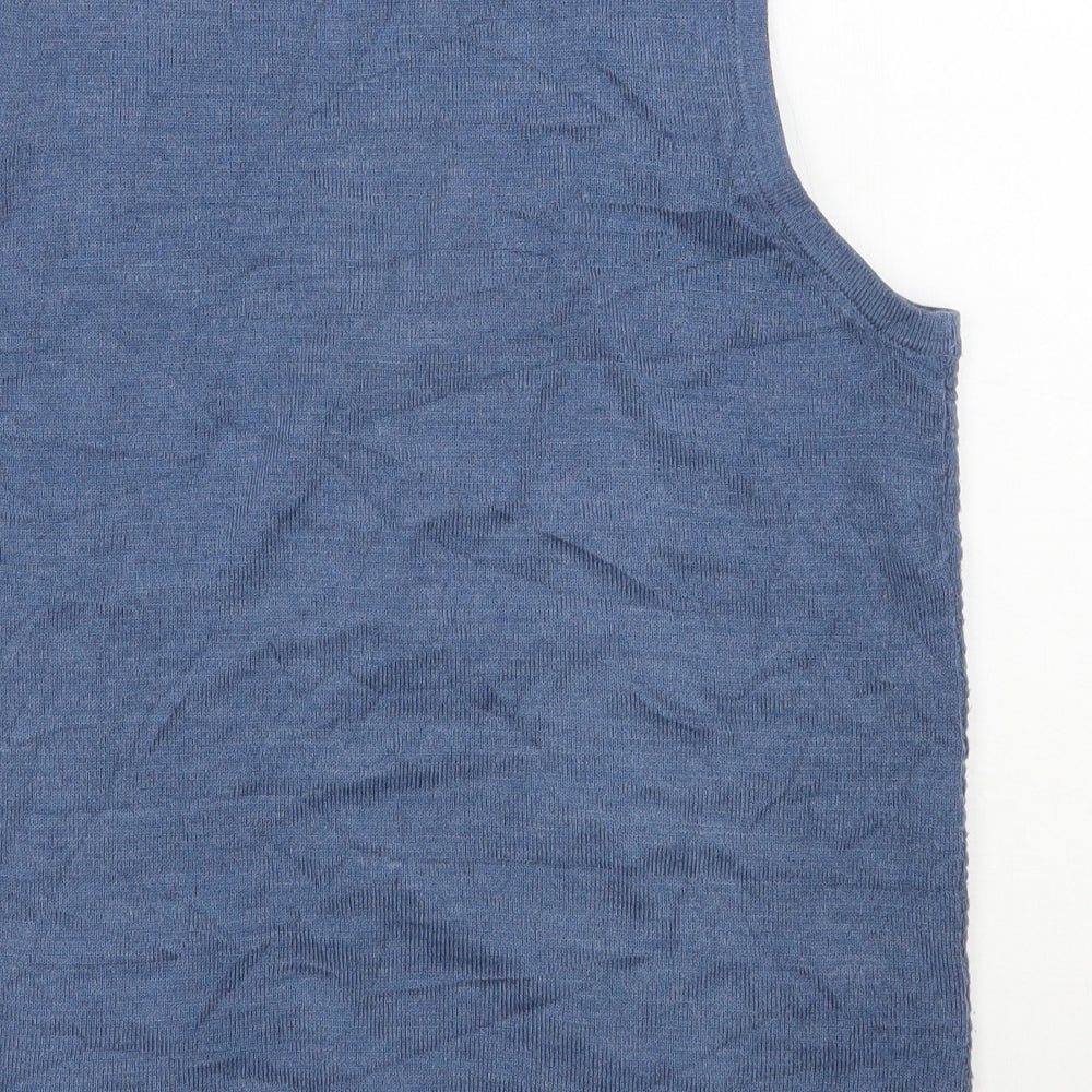 Honor Millburn  Womens Blue V-Neck  Acrylic Pullover Jumper Size 10