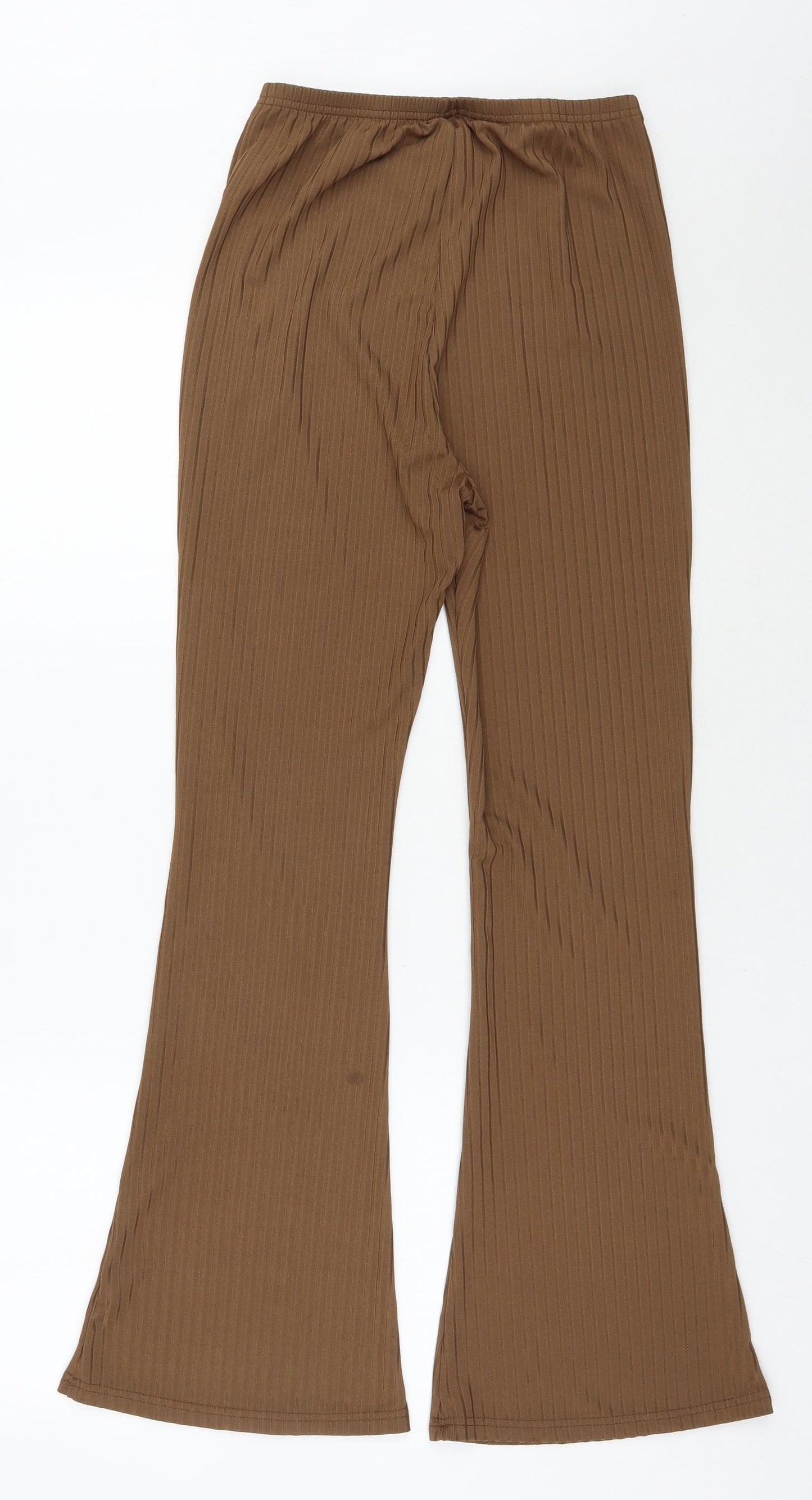 SheIn Womens Brown  Polyester Trousers  Size M L29 in Regular