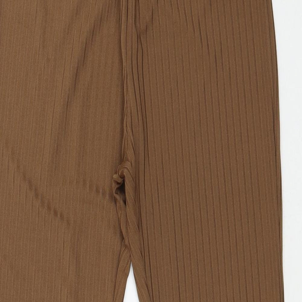 SheIn Womens Brown  Polyester Trousers  Size M L29 in Regular