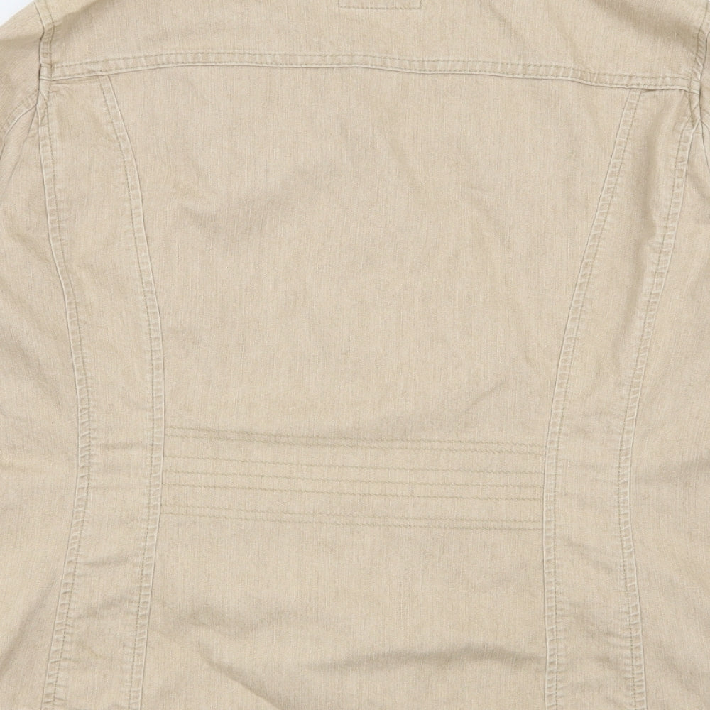 Per Una Womens Beige   Jacket  Size 20  Button