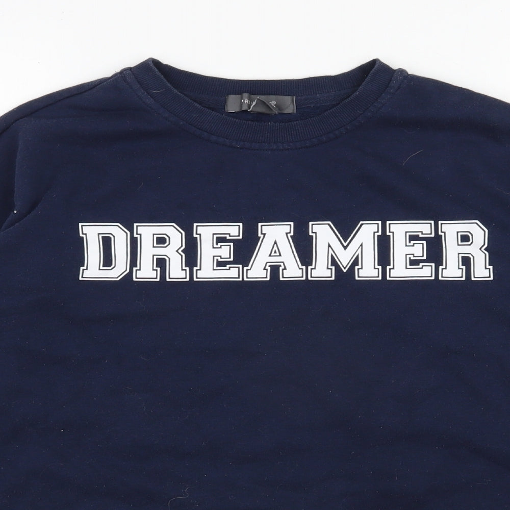 Primark Womens Blue  Cotton Pullover Sweatshirt Size 14  Pullover