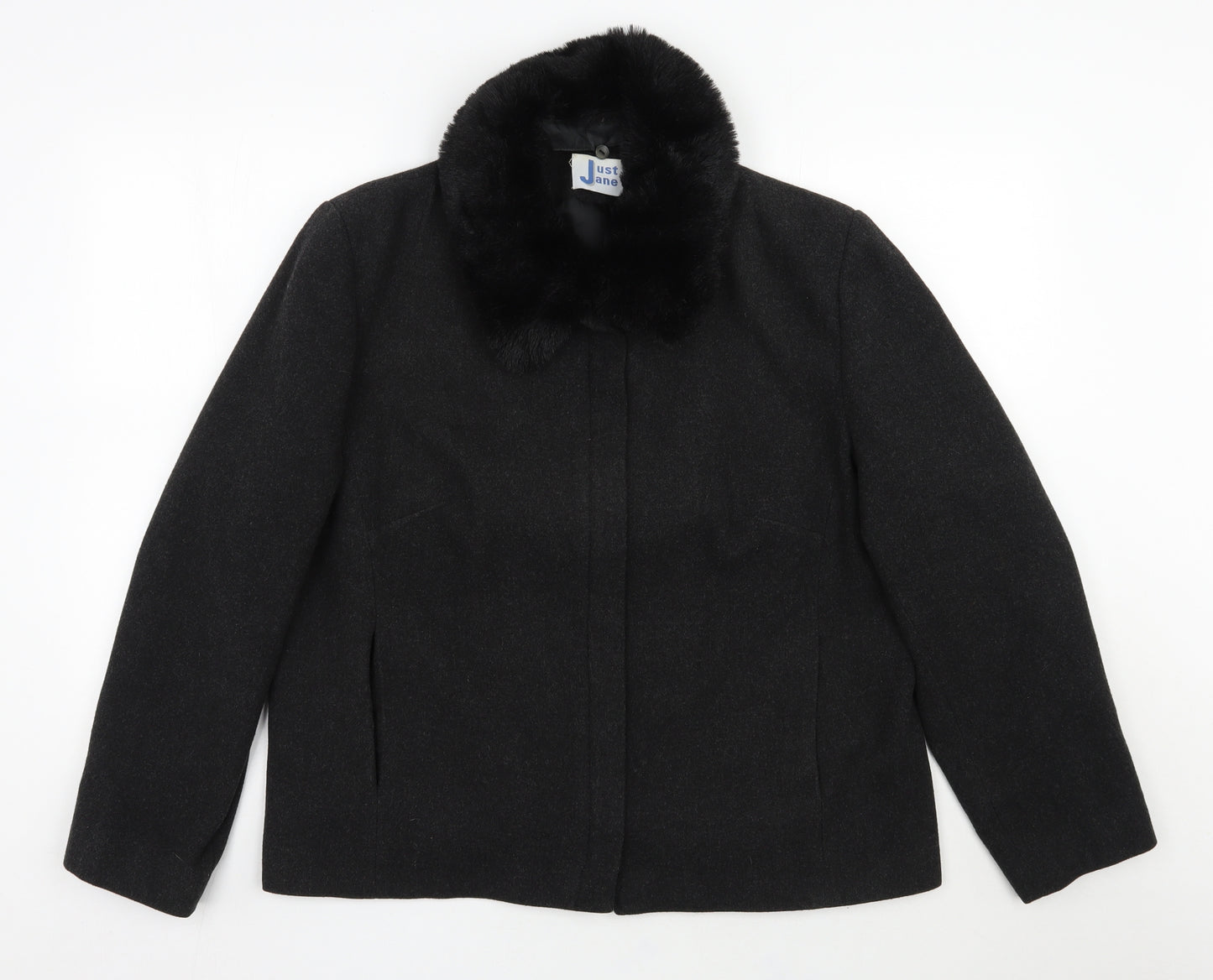 Just Jane Womens Grey   Jacket  Size 20  Zip