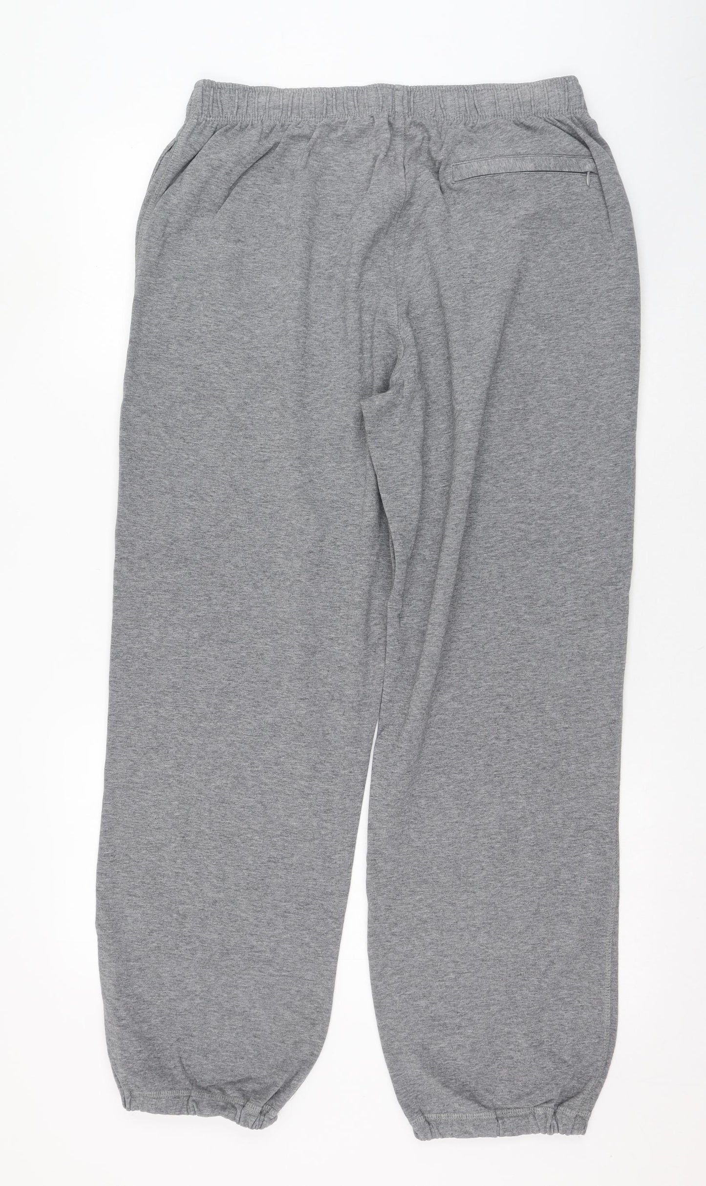 Marks and Spencer Mens Grey  Cotton Jogger Trousers Size 36 L29 in Regular