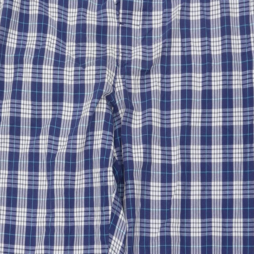 Protocol Mens Blue Check Cotton  Lounge Pants Size M   - Loungewear