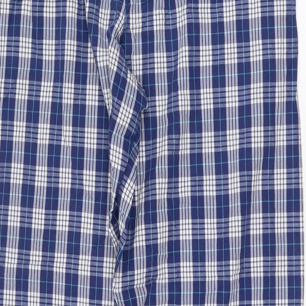 Protocol Mens Blue Check Cotton  Lounge Pants Size M   - Loungewear