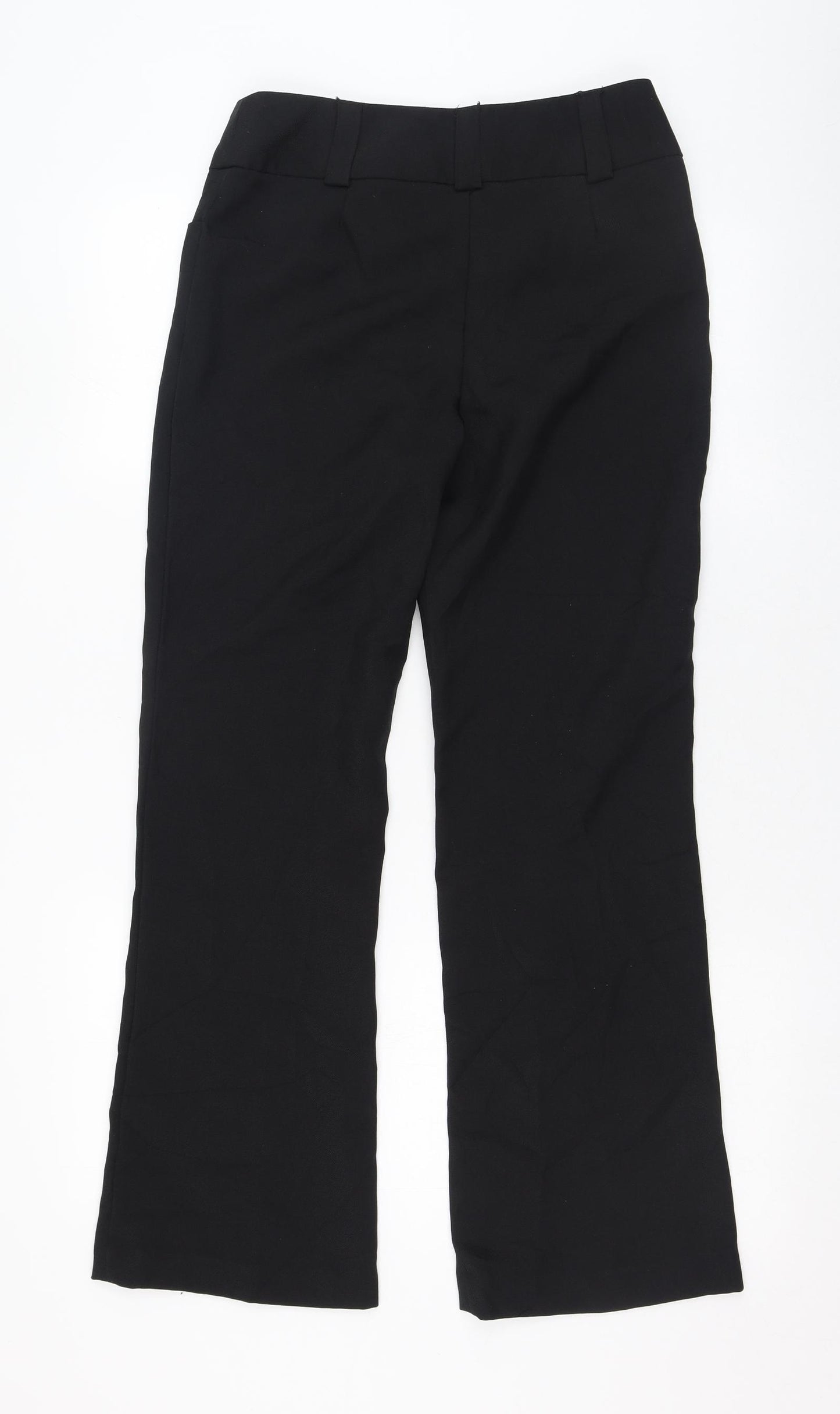 Pure Career Womens Black  Polyester Trousers  Size 10 L28 in Regular Zip