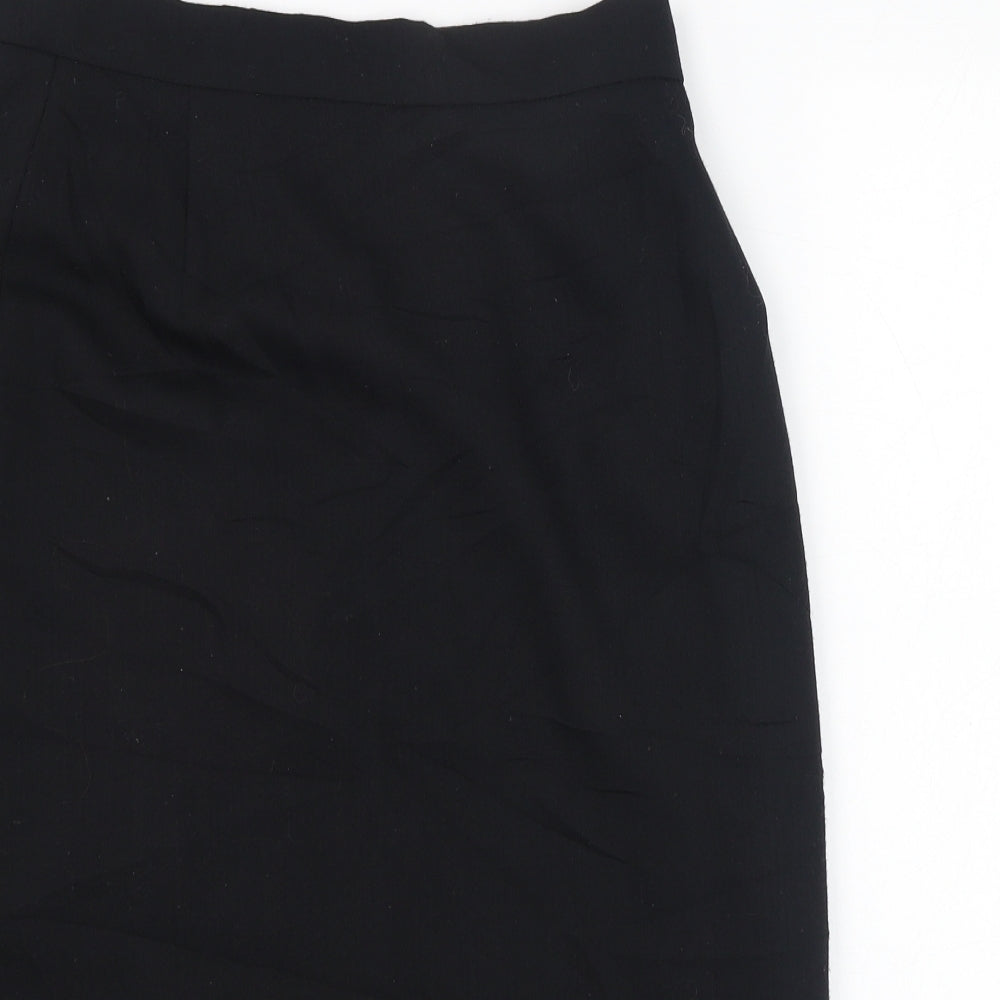 Jaques Vert Womens Black  Polyester Straight & Pencil Skirt Size 14   Zip