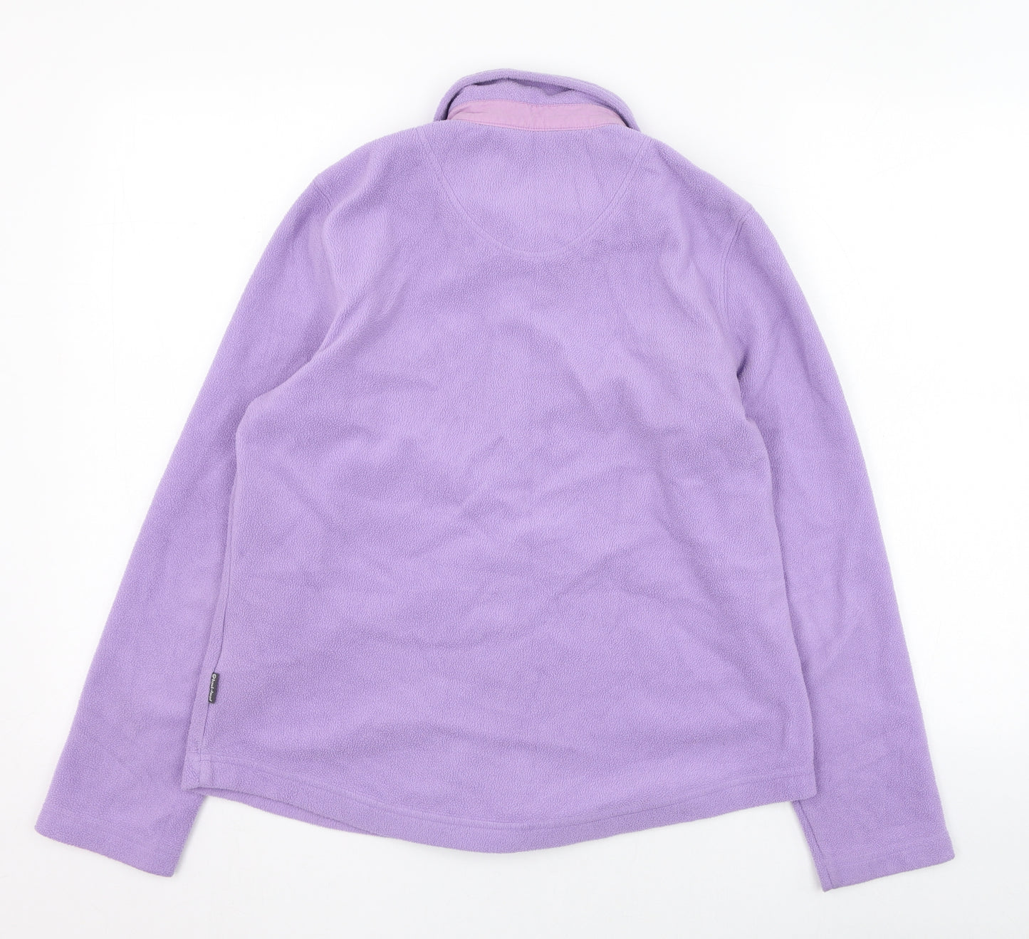 Hawkshead Womens Purple Collared  Polyester Cardigan Jumper Size 14   - Fleece