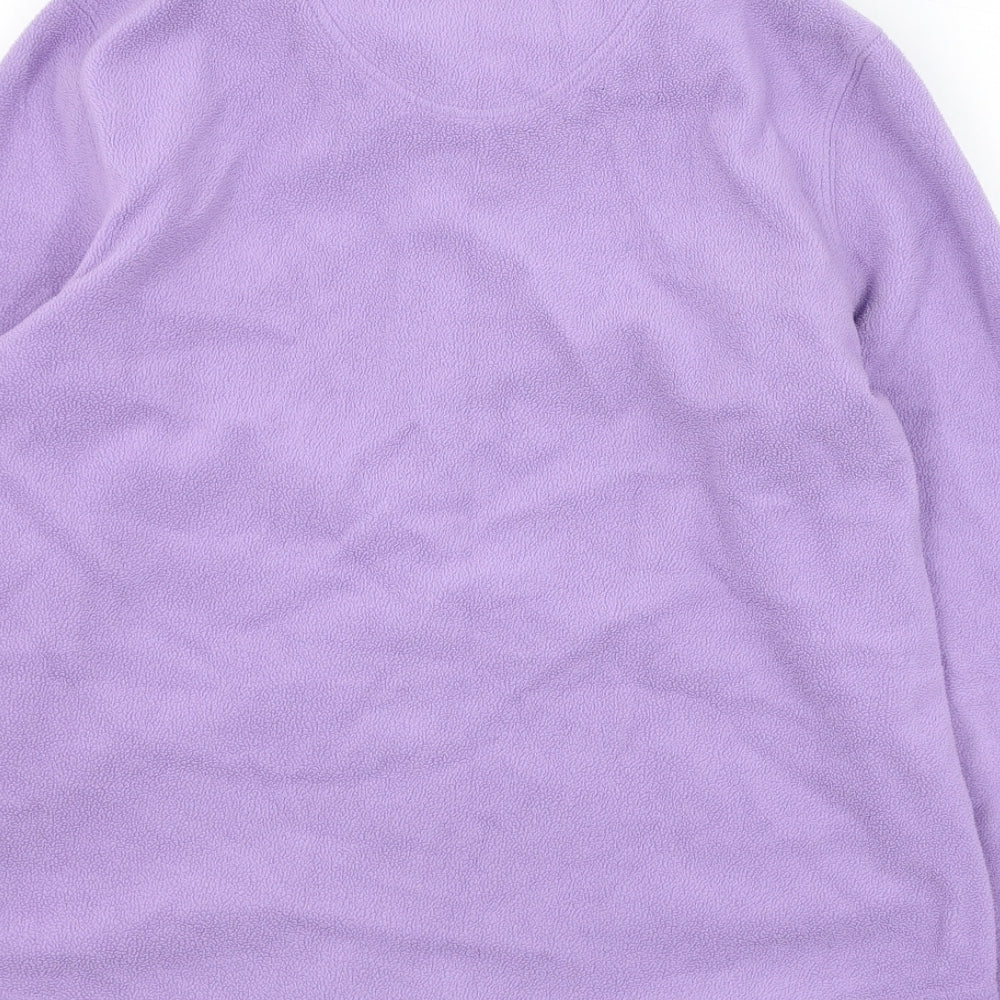 Hawkshead Womens Purple Collared  Polyester Cardigan Jumper Size 14   - Fleece
