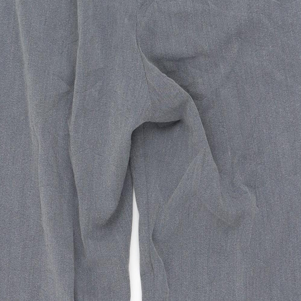Marks and Spencer Womens Grey  Polyester Trousers  Size 12 L26 in Regular Zip