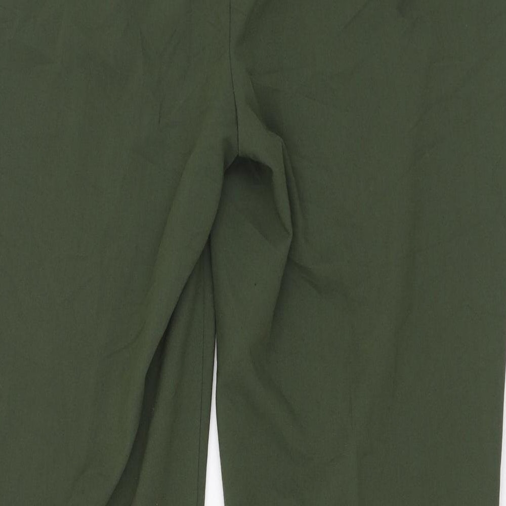 Dorothy Perkins Womens Green  Polyester Carrot Trousers Size 10 L26 in Regular Zip