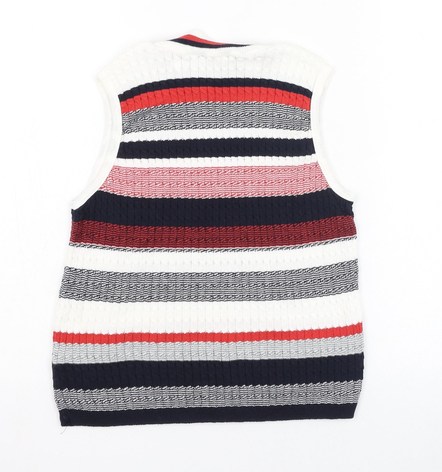 Atmosphere Womens Ivory Striped Cotton Basic Tank Size 14 Halter