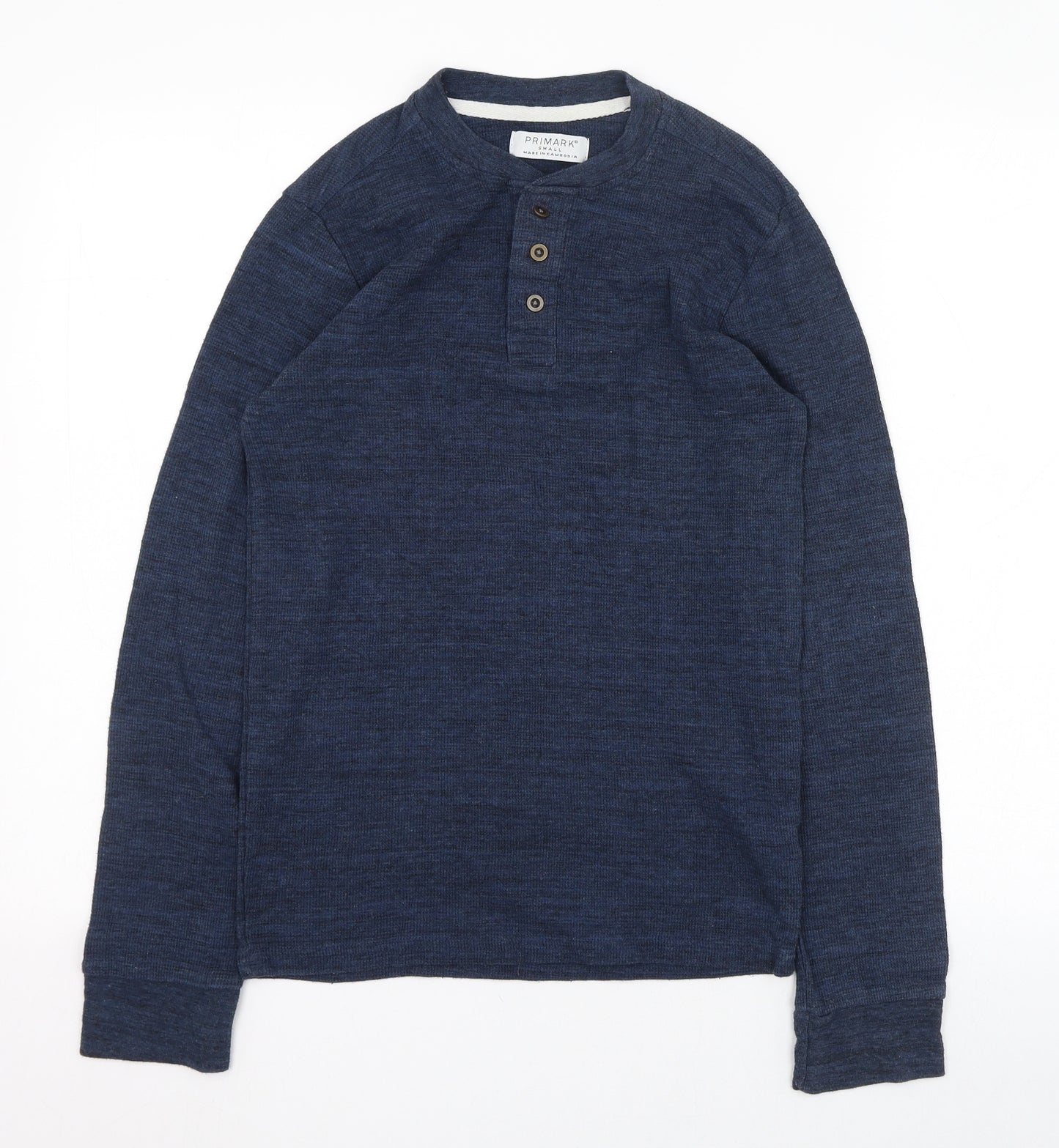 Primark Mens Blue  Cotton  T-Shirt Size S Round Neck
