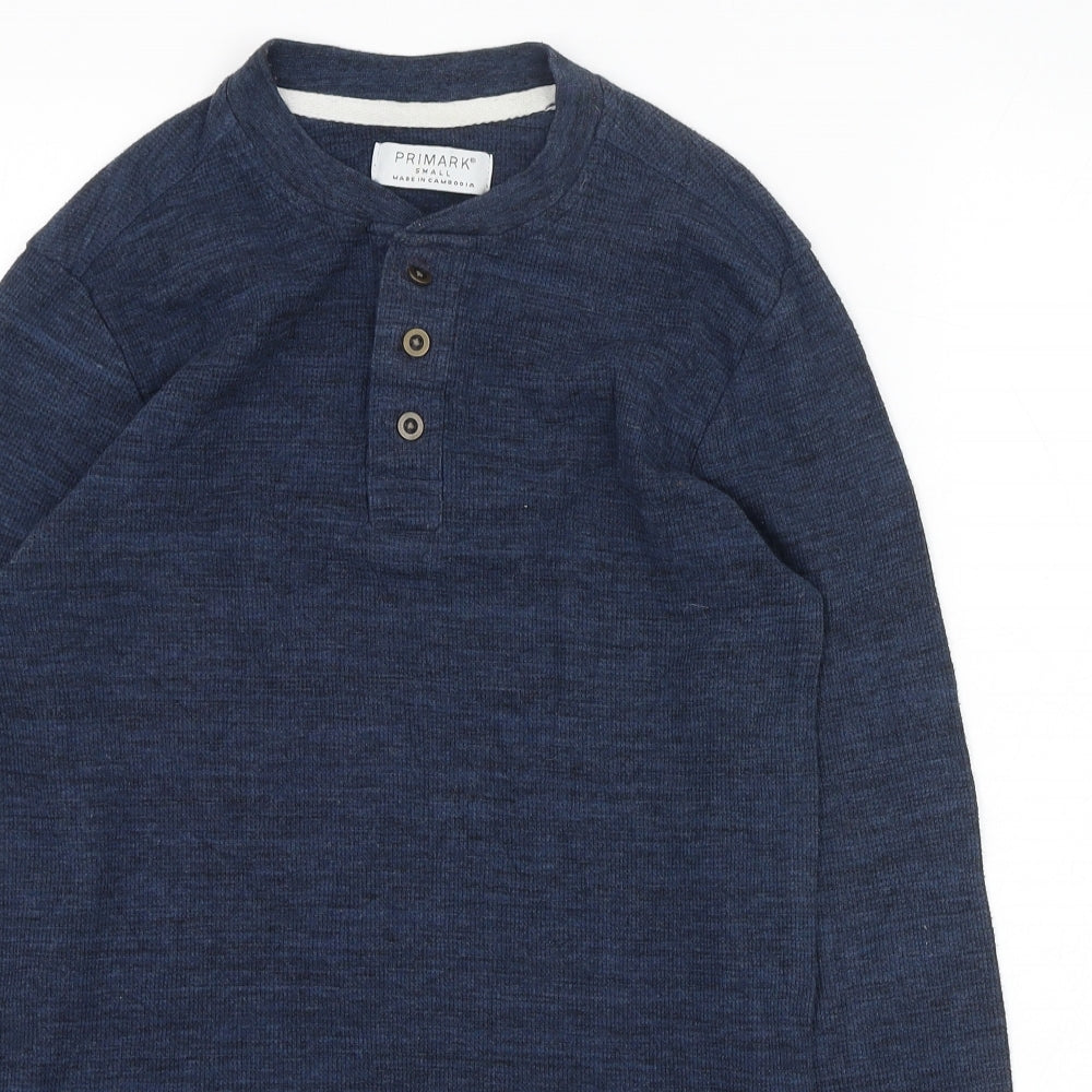 Primark Mens Blue  Cotton  T-Shirt Size S Round Neck
