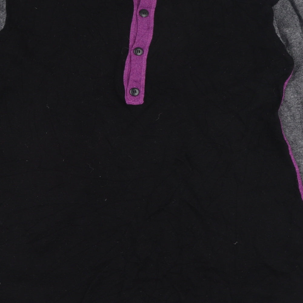 Masai Womens Purple Round Neck  Viscose Pullover Jumper Size L