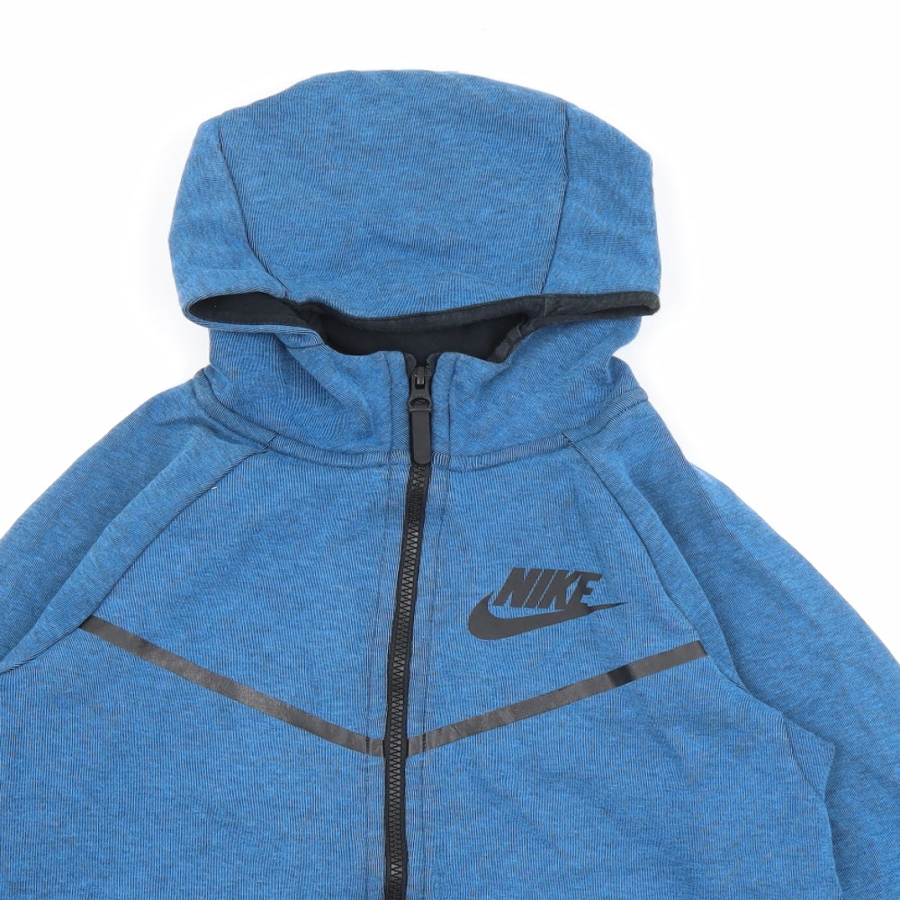 Nike Boys Blue  Cotton Full Zip Hoodie Size 12-13 Years  Zip