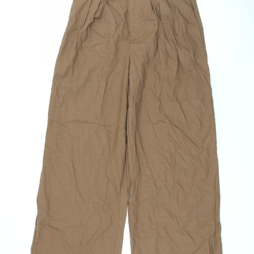 SheIn Womens Brown  Cotton Trousers  Size L L31 in Regular Button