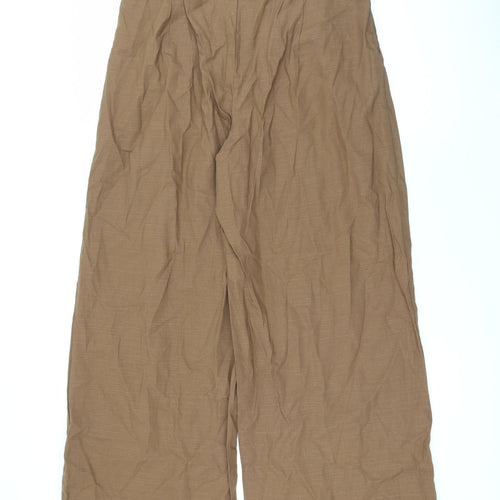 SheIn Womens Brown  Cotton Trousers  Size L L31 in Regular Button