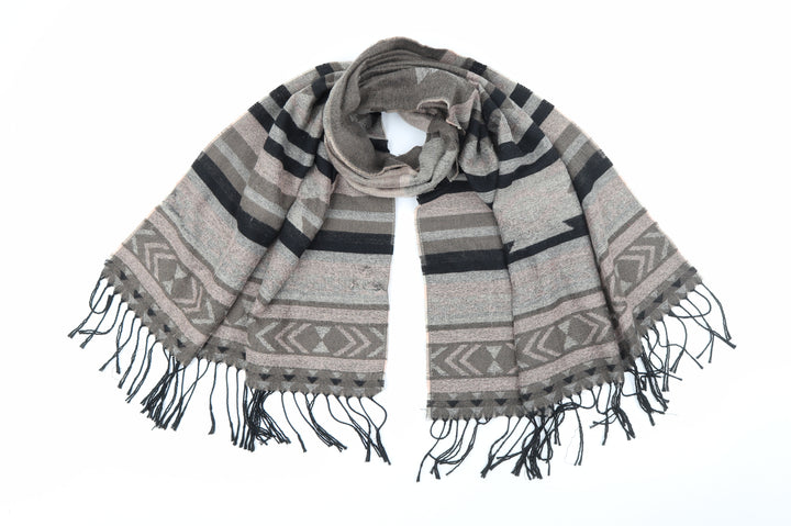 Accessorize Womens Brown Geometric Polyester  Scarf
