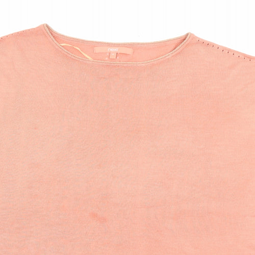 NEXT Womens Orange Round Neck  Viscose Pullover Jumper Size 16