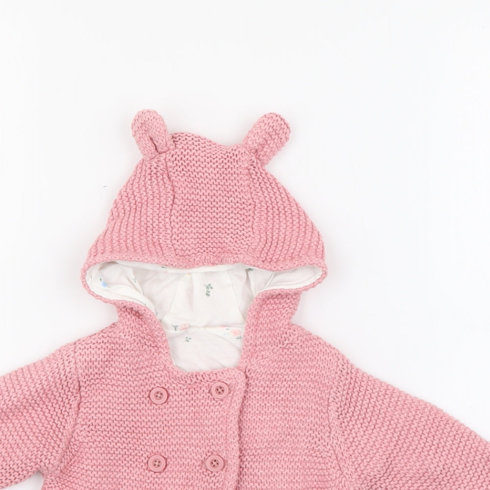 Marks and Spencer Baby Pink   Jacket  Size 0-3 Months   Button