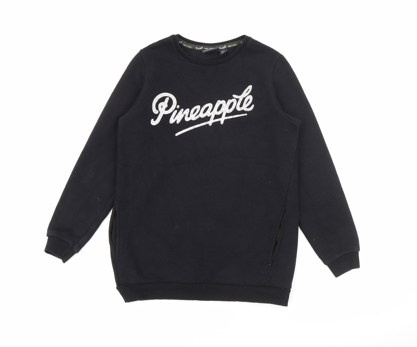 Primark Girls Black  Cotton Pullover Sweatshirt Size 8-9 Years   - Pineapple Dance Studio