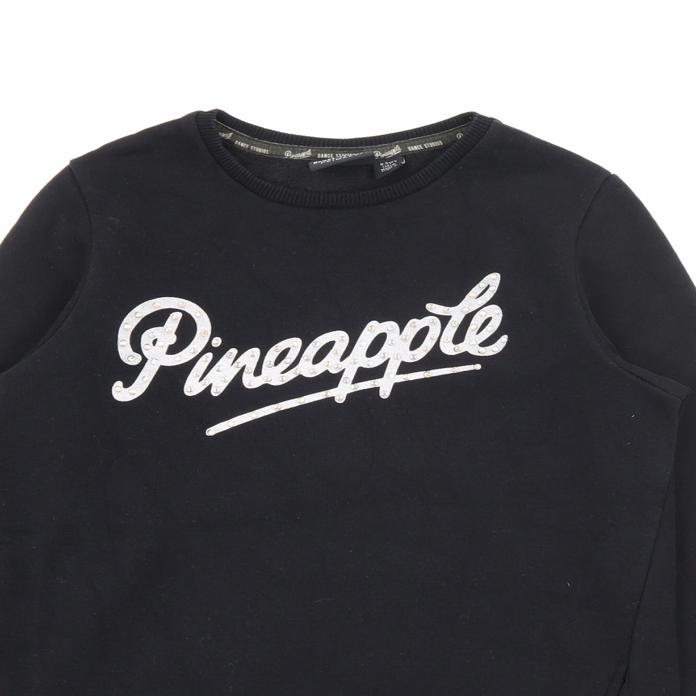 Primark Girls Black  Cotton Pullover Sweatshirt Size 8-9 Years   - Pineapple Dance Studio
