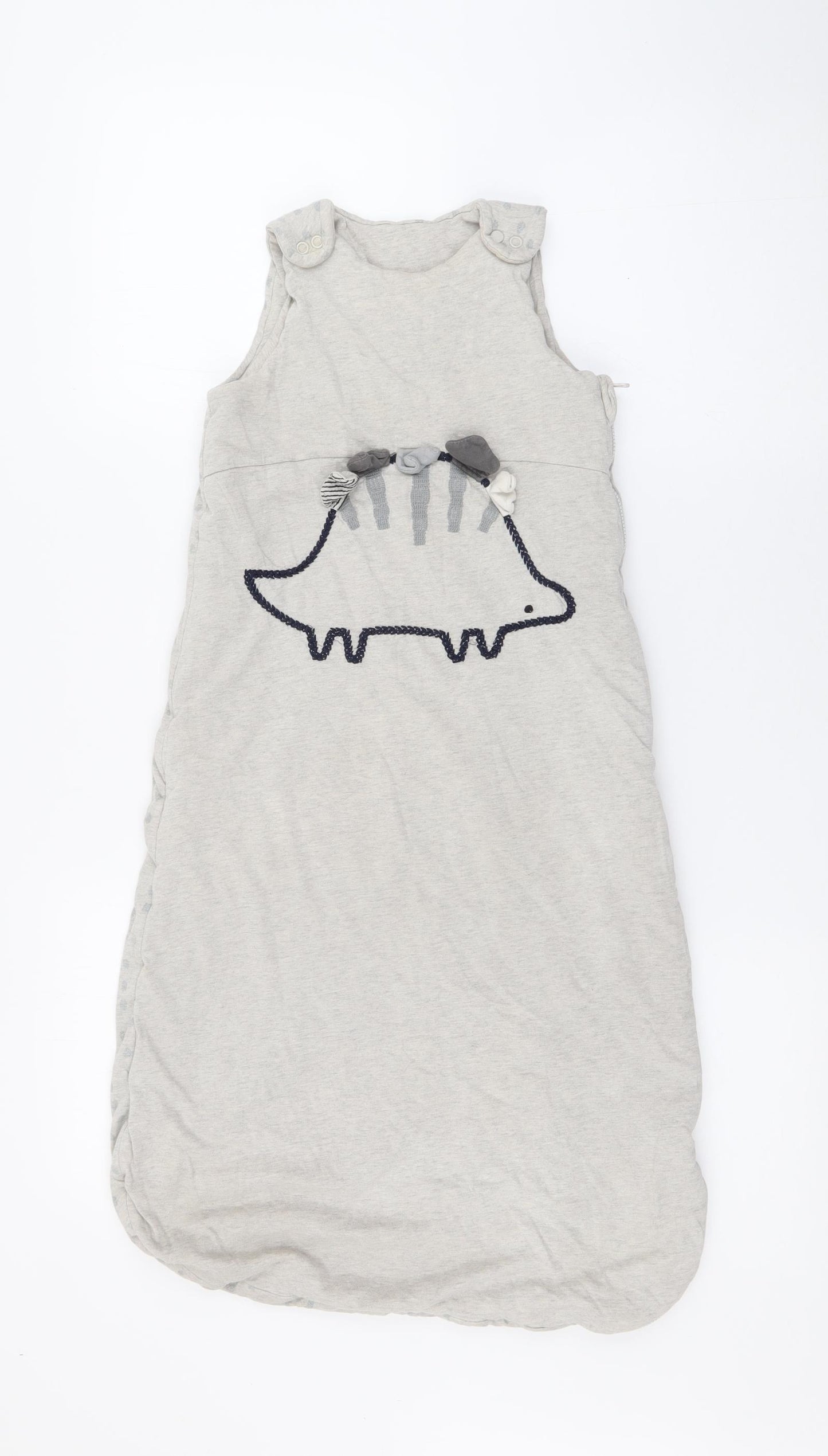 TU Baby Grey Polka Dot Cotton Babygrow One-Piece Size 18-24 Months  Zip - Dinosaur Babybag