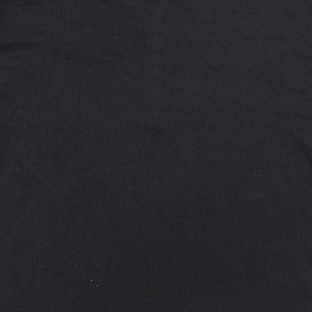 Lee Cooper Mens Black Collared  Cotton Pullover Jumper Size L