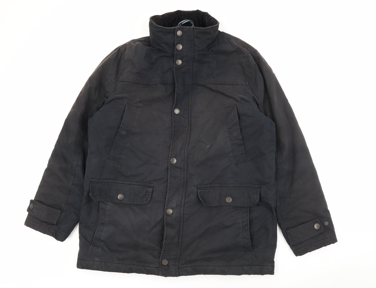 Maine Mens Black   Jacket Coat Size M  Snap