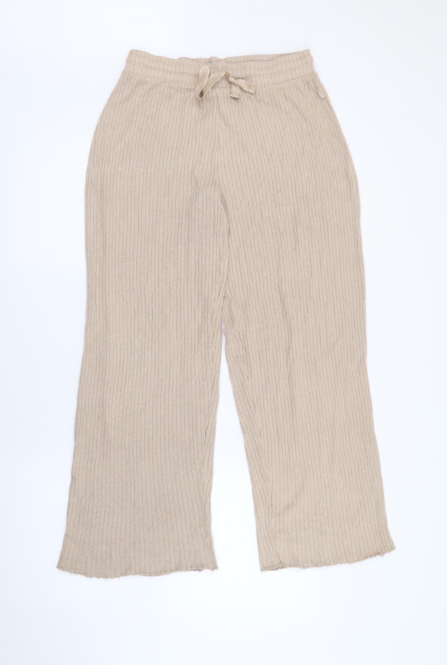 Primark Womens Beige  Viscose Jogger Trousers Size S L27 in Regular