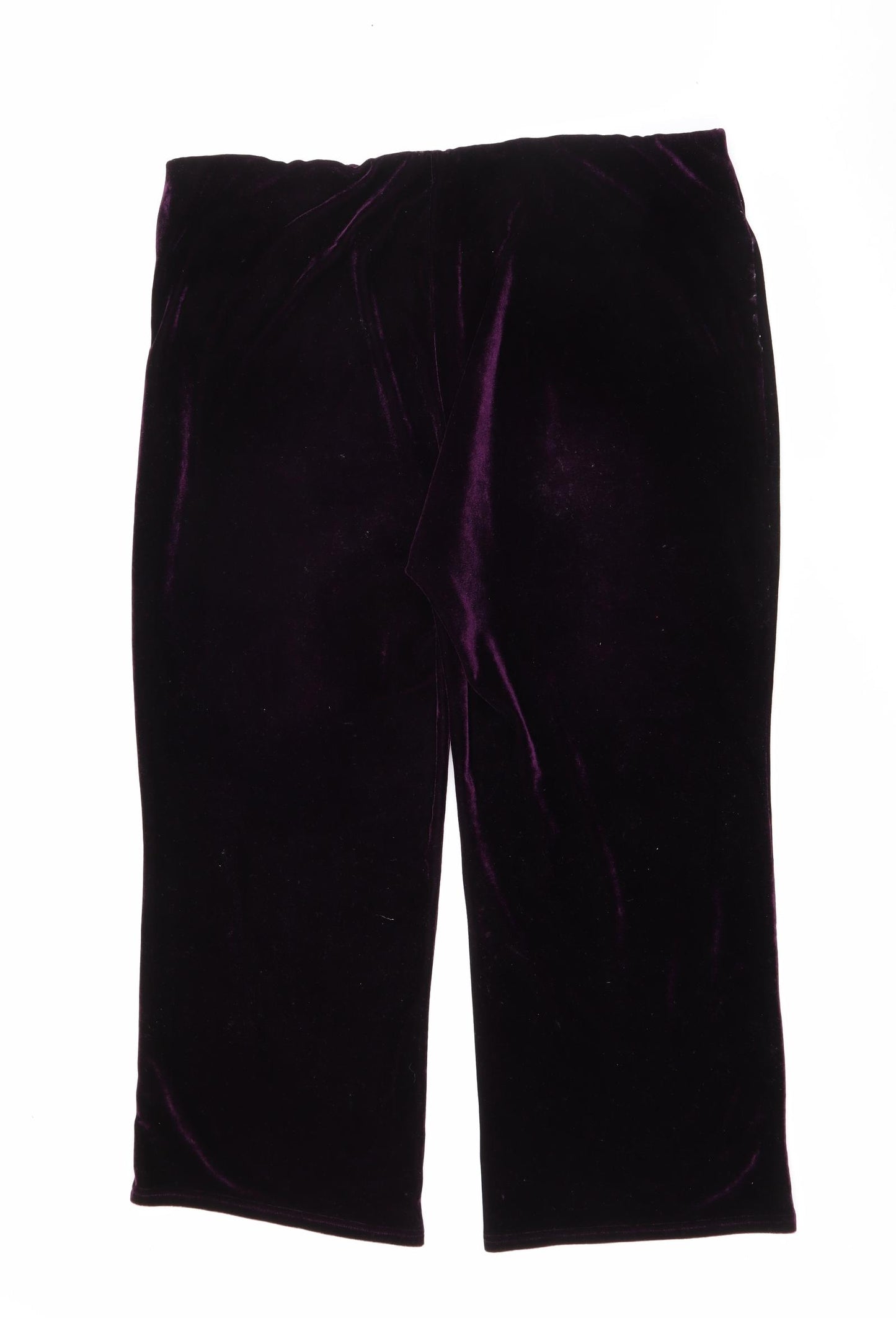 EWM Womens Purple  Polyester Trousers  Size 22 L29 in Regular