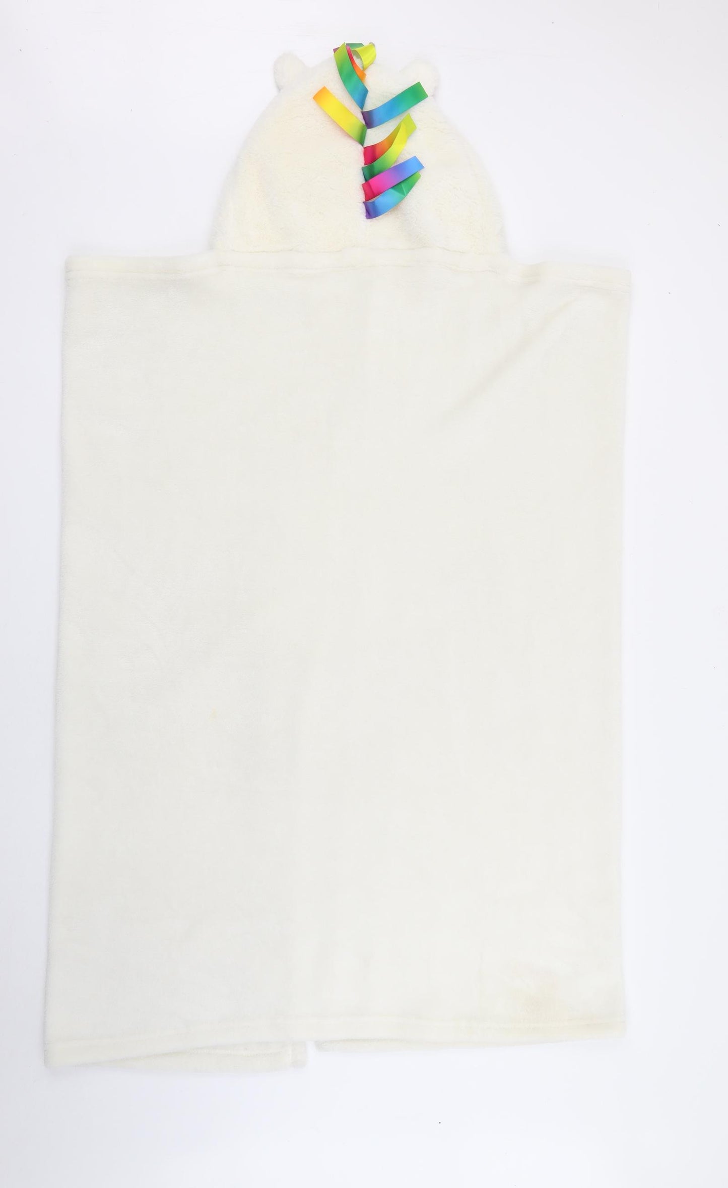 TU Girls White   Jacket Poncho One Size   - Unicorn