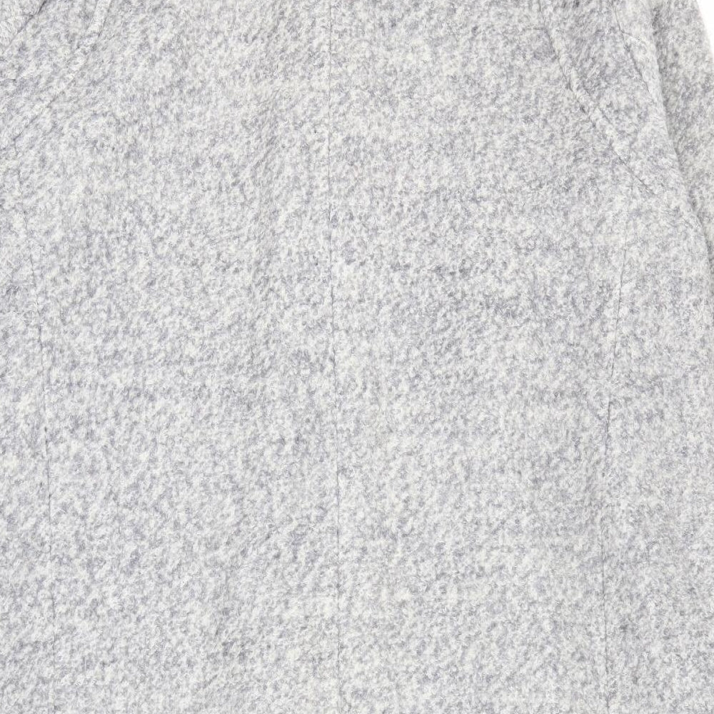 Ms Mode Womens Grey   Overcoat Coat Size 24  Zip