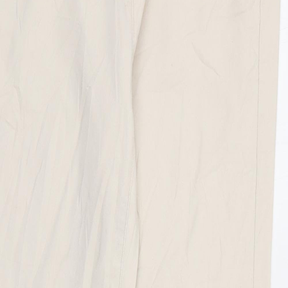 Peacocks Womens Ivory  Cotton Jegging Jeans Size 12 L27 in Regular Button