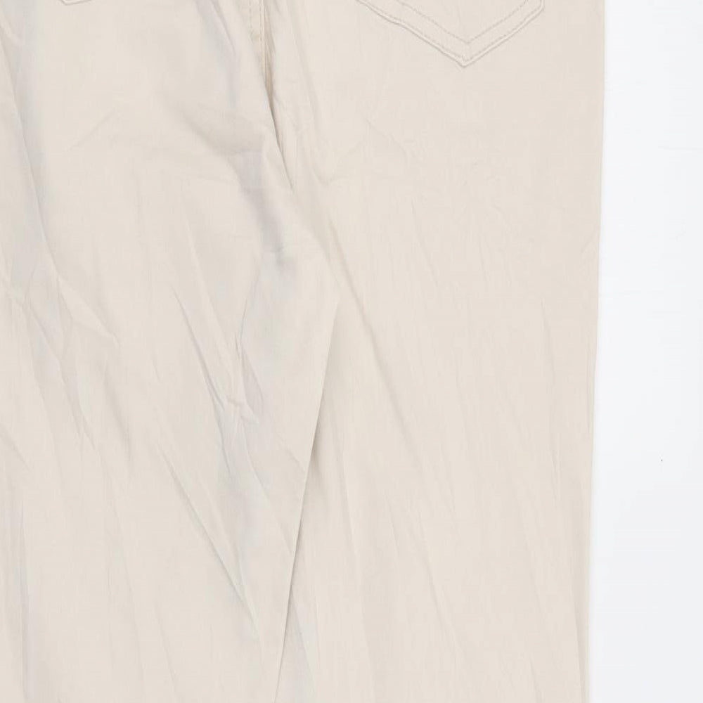 Peacocks Womens Ivory  Cotton Jegging Jeans Size 12 L27 in Regular Button