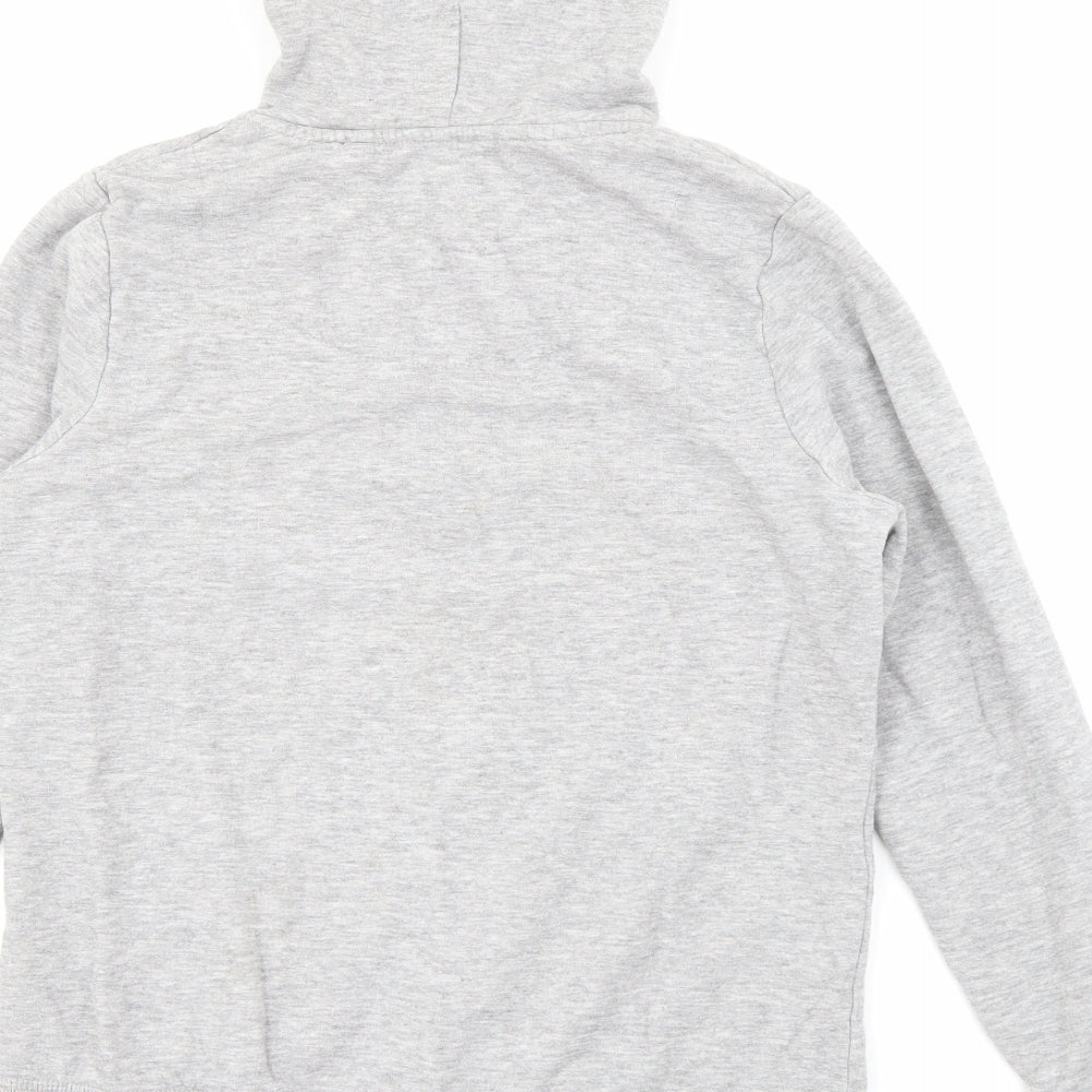 TU Womens Grey  Cotton Full Zip Hoodie Size 10  Zip