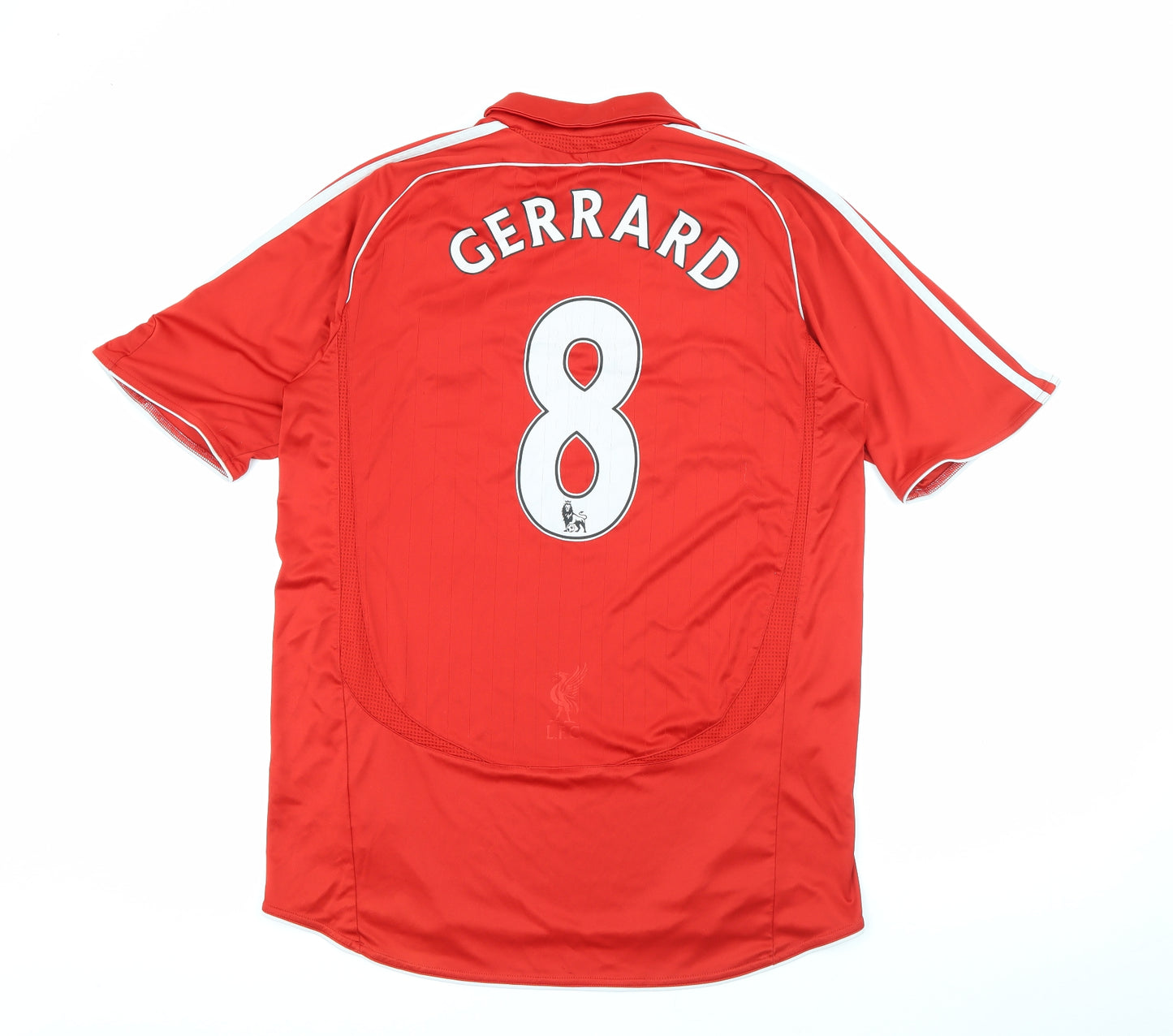 adidas Mens Red  Polyester Basic T-Shirt Size L Collared  - Liverpool FC