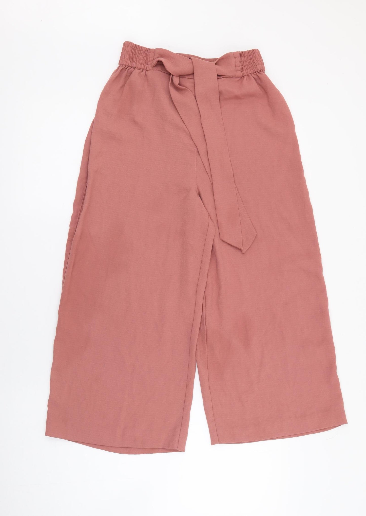 Nutmeg Womens Pink  Polyester Trousers  Size 10 L20 in Regular Tie