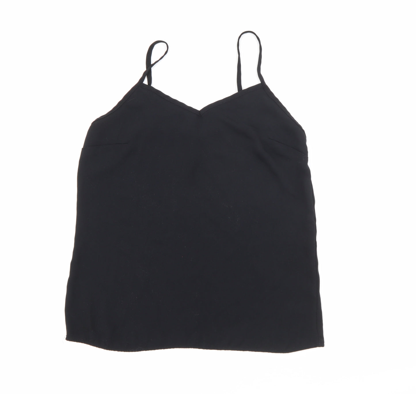 Very Womens Black  Polyester Camisole Tank Size 10 V-Neck
