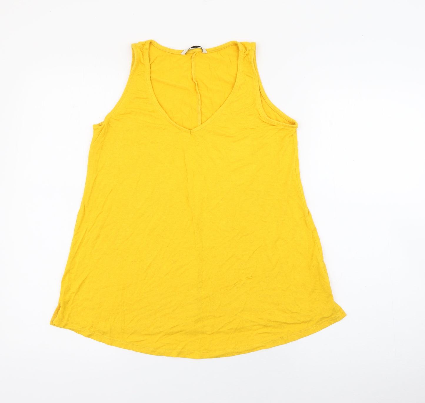 George Womens Yellow  Viscose Camisole Tank Size 10 V-Neck