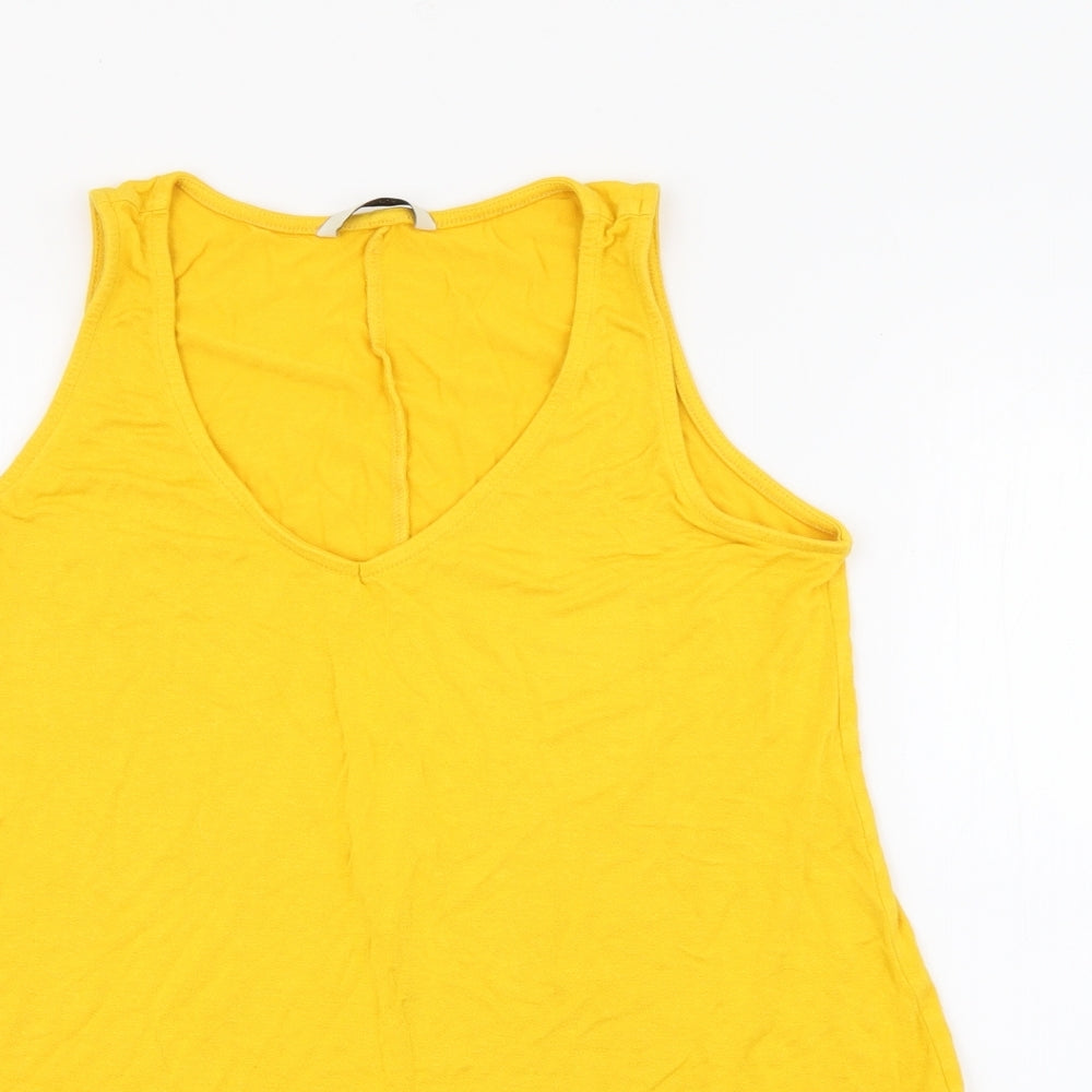 George Womens Yellow  Viscose Camisole Tank Size 10 V-Neck